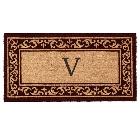 Monogram Door Mat, Black, Natural, 36 in W x 72 in L